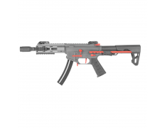 Страйкбольный пистолет-пулемет (King Arms) PDW 9mm SBR M-LOK Grey/Red - Limited Edition